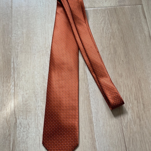 Stefano Ricci Orange/Black Silk Tie - Picture 2 of 3